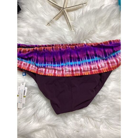 New. BLEU Rod Beattie Multicolored sarong bikini bottom.  14 - Picture 6 of 10